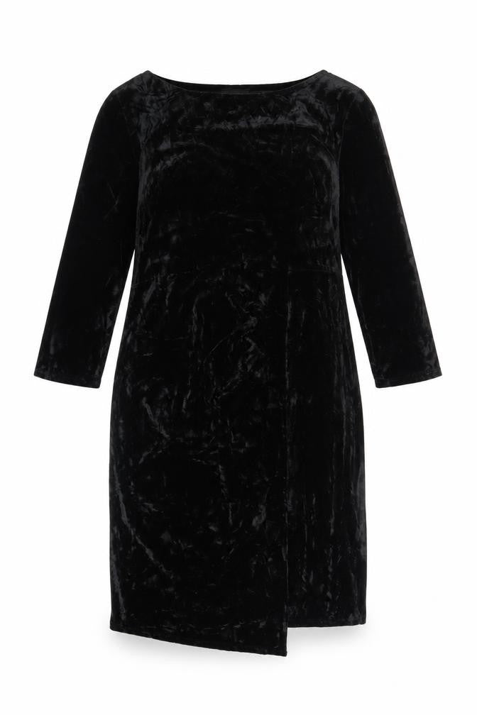 Saloos Women's Black Velour Dress, Size 16