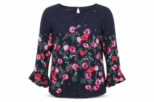 Laura Ashley Women's Floral Blouse, Multicoloured, Size 10