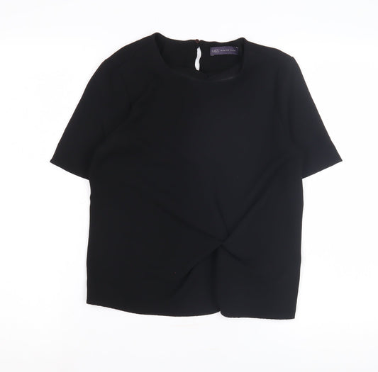 Marks and Spencer Women's Black T-Shirt, Size 8