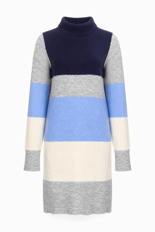 Brave Soul Women's Multicoloured High Neck Knit Dress