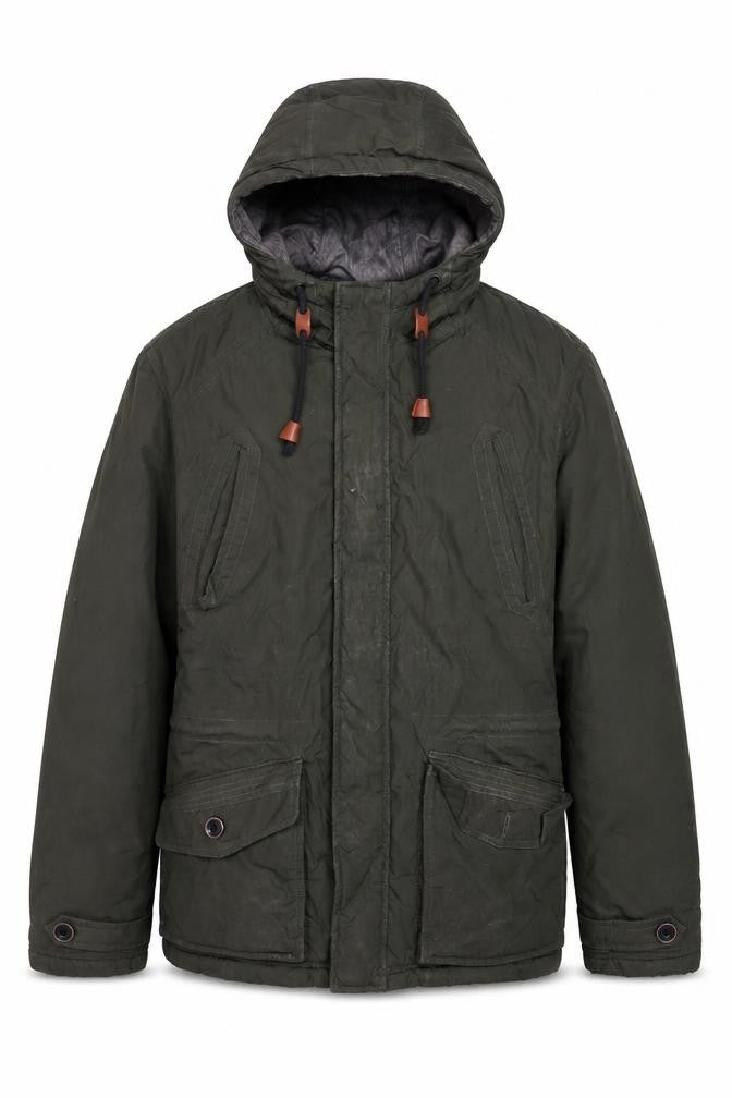 Jack & Jones Men's Green Parka Jacket Size L