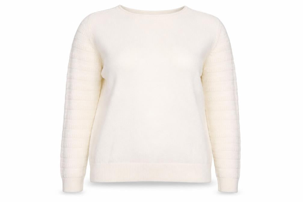 Isle Women's Ivory Pullover Jumper M, Long Sleeve Knit