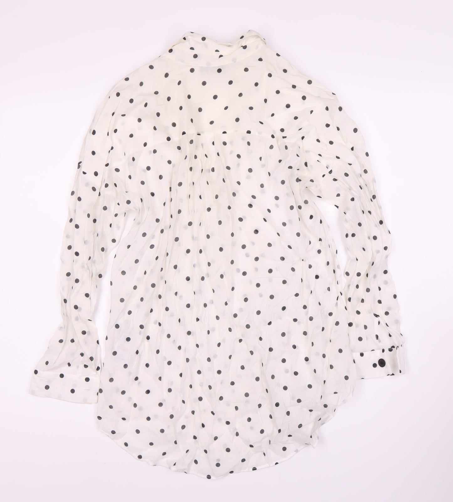 Mint Velvet Women's White Polka Dot Blouse, Size S