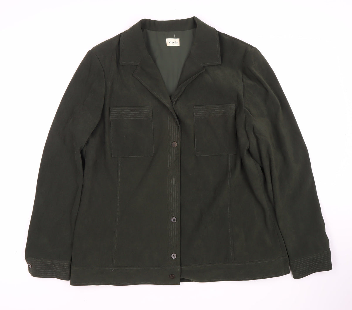 Viyella Women's Green Cotton Jacket Size 16