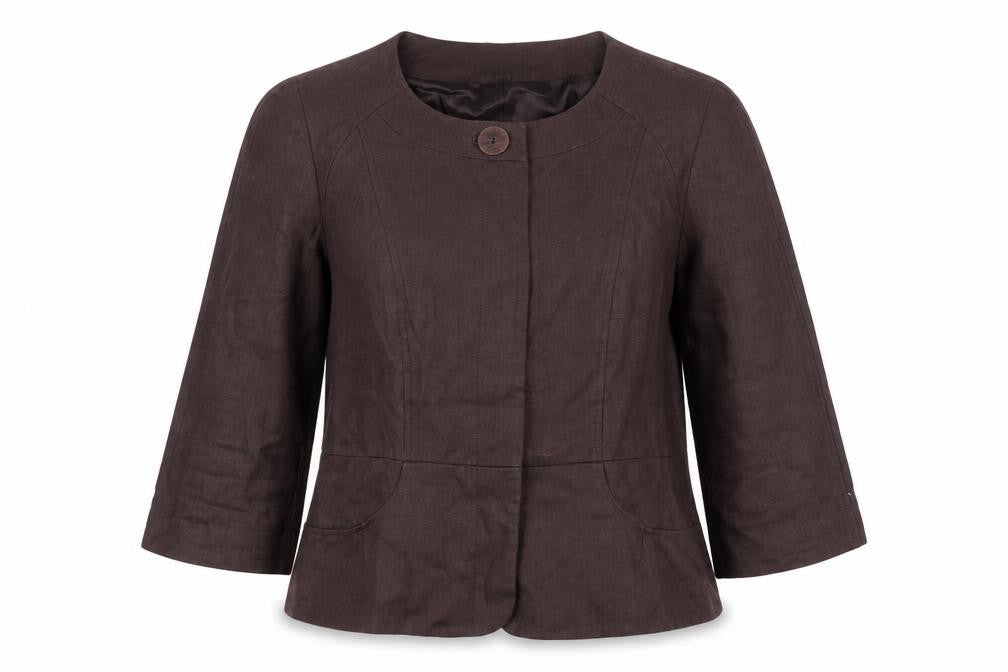Episode Women's Brown Linen Blazer Size 12