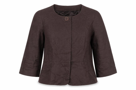 Episode Women's Brown Linen Blazer Size 12