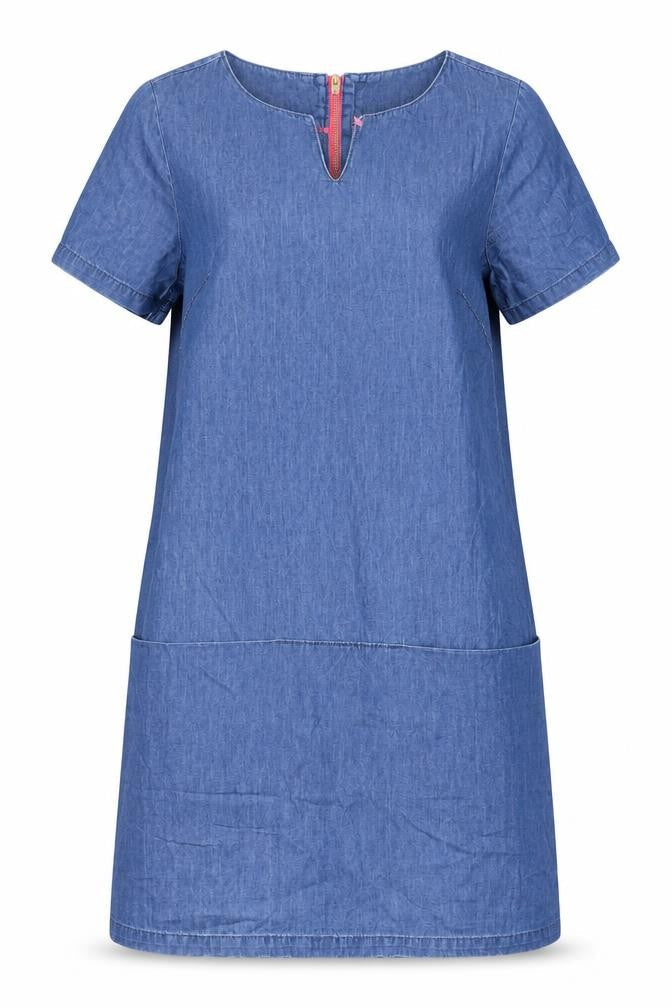 Joules Women's Blue Size 8 Denim Dress