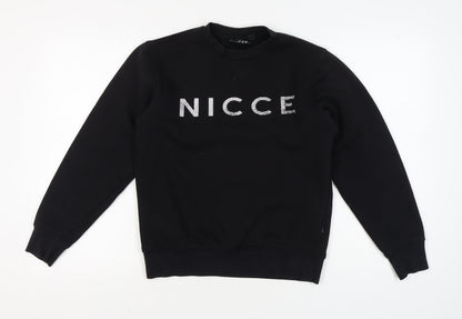 NICCE Men’s Black XS Pullover Sweatshirt Crew Neck