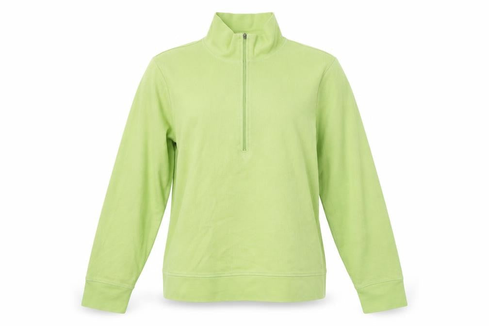 IZOD Women's Green Medium 1/4 Zip Sweatshirt Casual