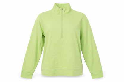 IZOD Women's Green Medium 1/4 Zip Sweatshirt Casual