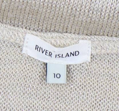River Island Women's Beige Tank Top Size 10