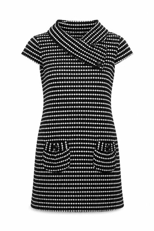 Quiz Women's Black & White Collared Dress Size 10