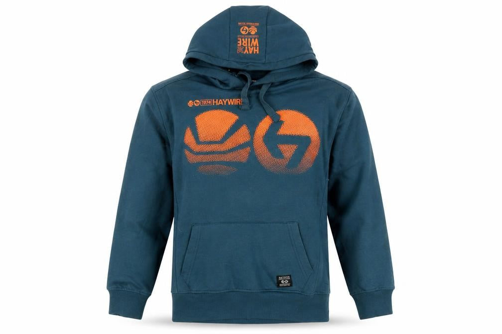 Haywire Boys Blue Pullover Hoodie - L, Logo Graphic