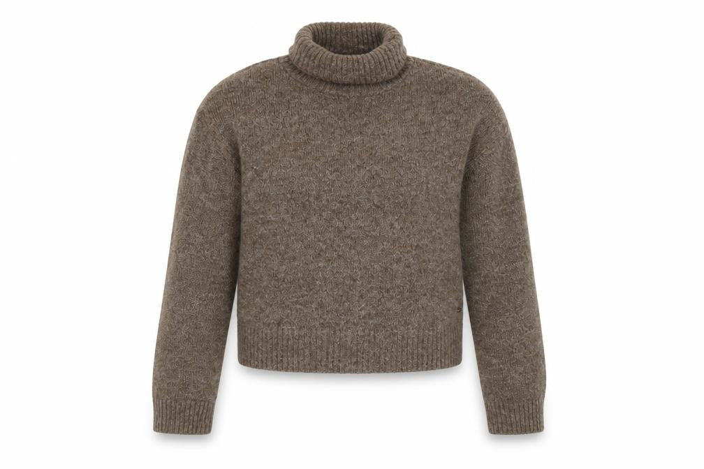 Pacific Republic Teen Brown Roll Neck Jumper Size 12