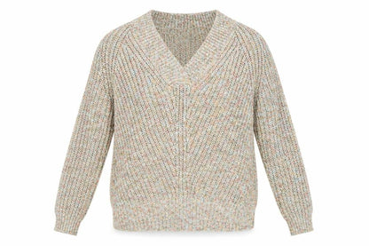 John Lewis Women's Multicoloured V-Neck Knit Jumper Size 10