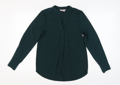 H&M Women's Green Size 4 Collared Blouse