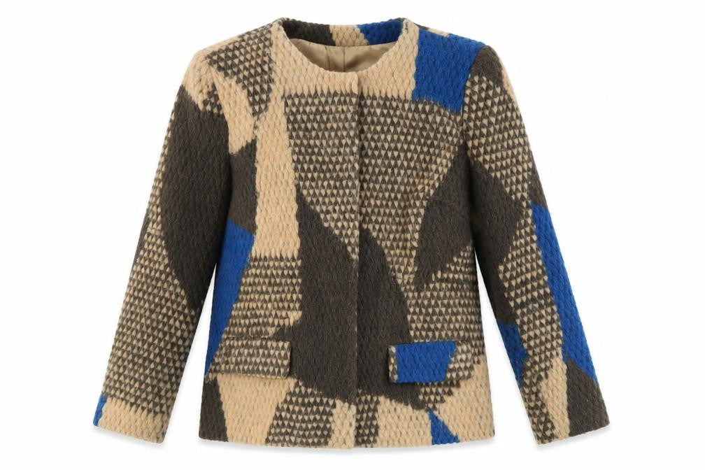 Emreco Women's Multicolour Geometric Pattern Jacket