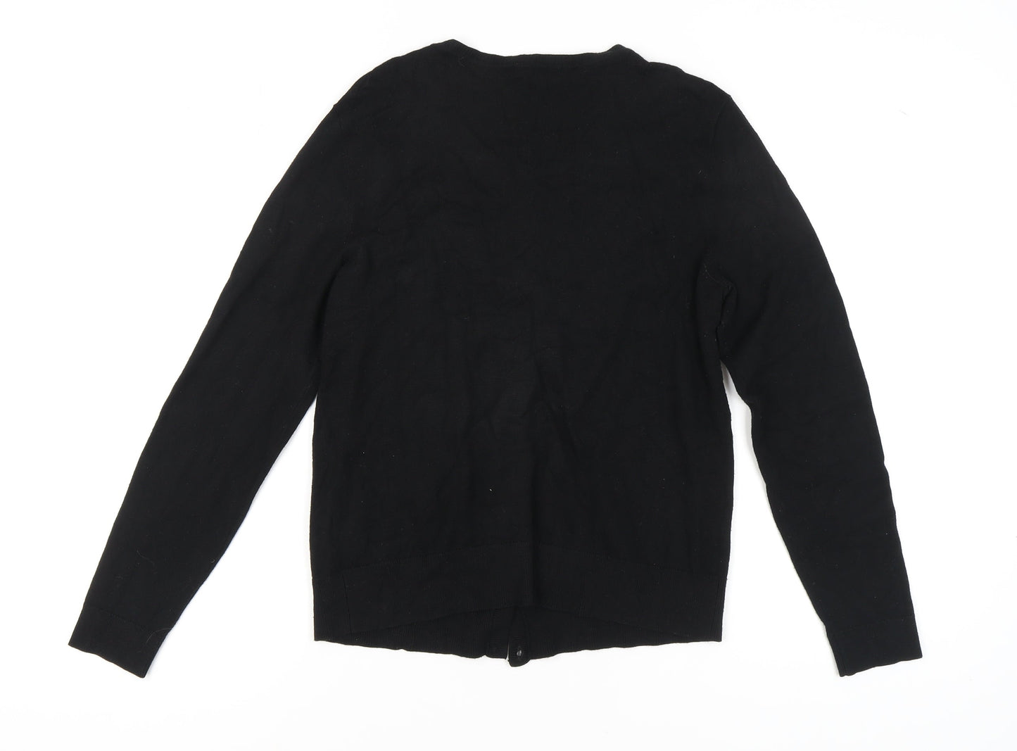 Jeanne Pierre Women's Black Beaded Cardigan L