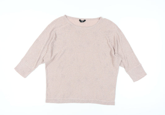 M&Co Women's Pink Petite Pullover Jumper Size 16