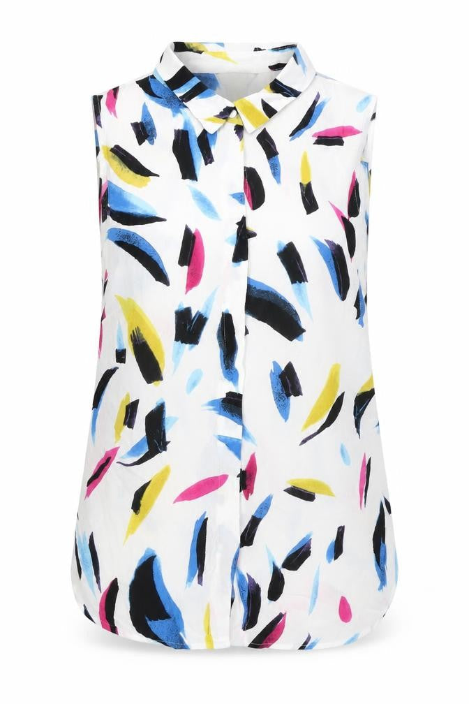 Monsoon Women's Multicoloured Collared Blouse Size 10