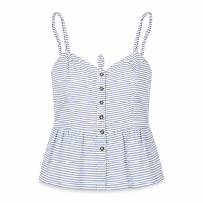 SOSO Women's Blue Striped Camisole Blouse Size 12