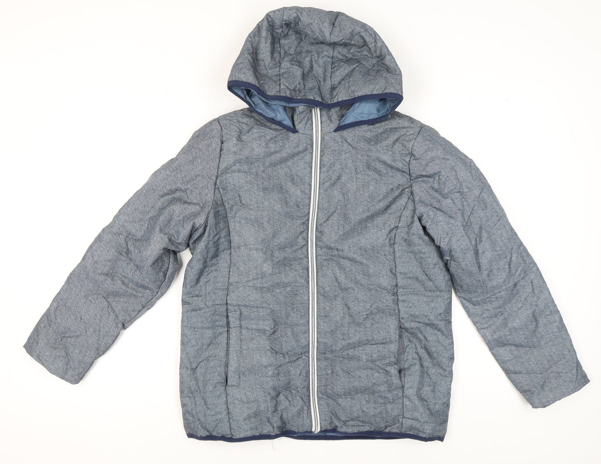 Nathalie Andersen Women's Blue Hooded Jacket, S, Casual
