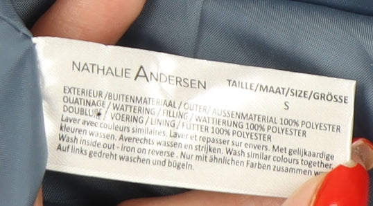 Nathalie Andersen Women's Blue Hooded Jacket, S, Casual