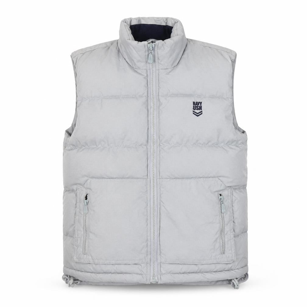 Camps Boys Grey Puffer Jacket Size 14Y Nautical Theme
