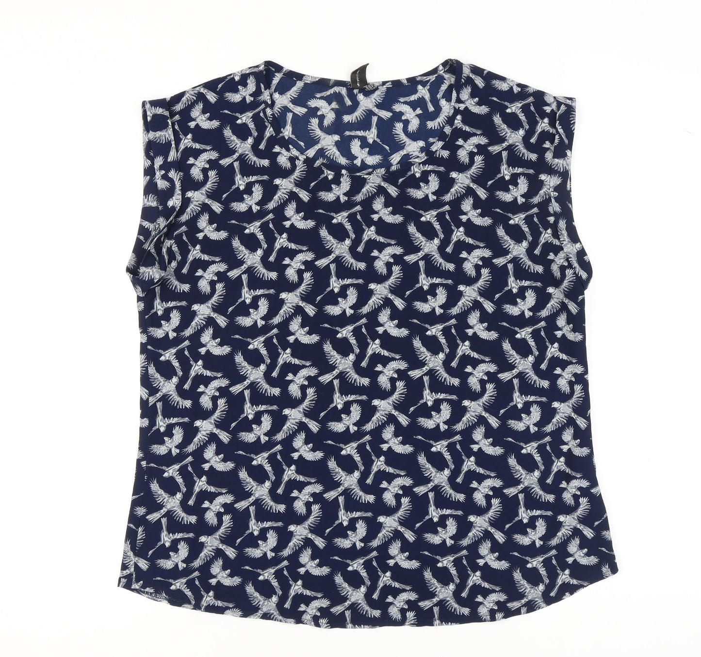 Izabel London Women's Blue Bird Blouse Size 16