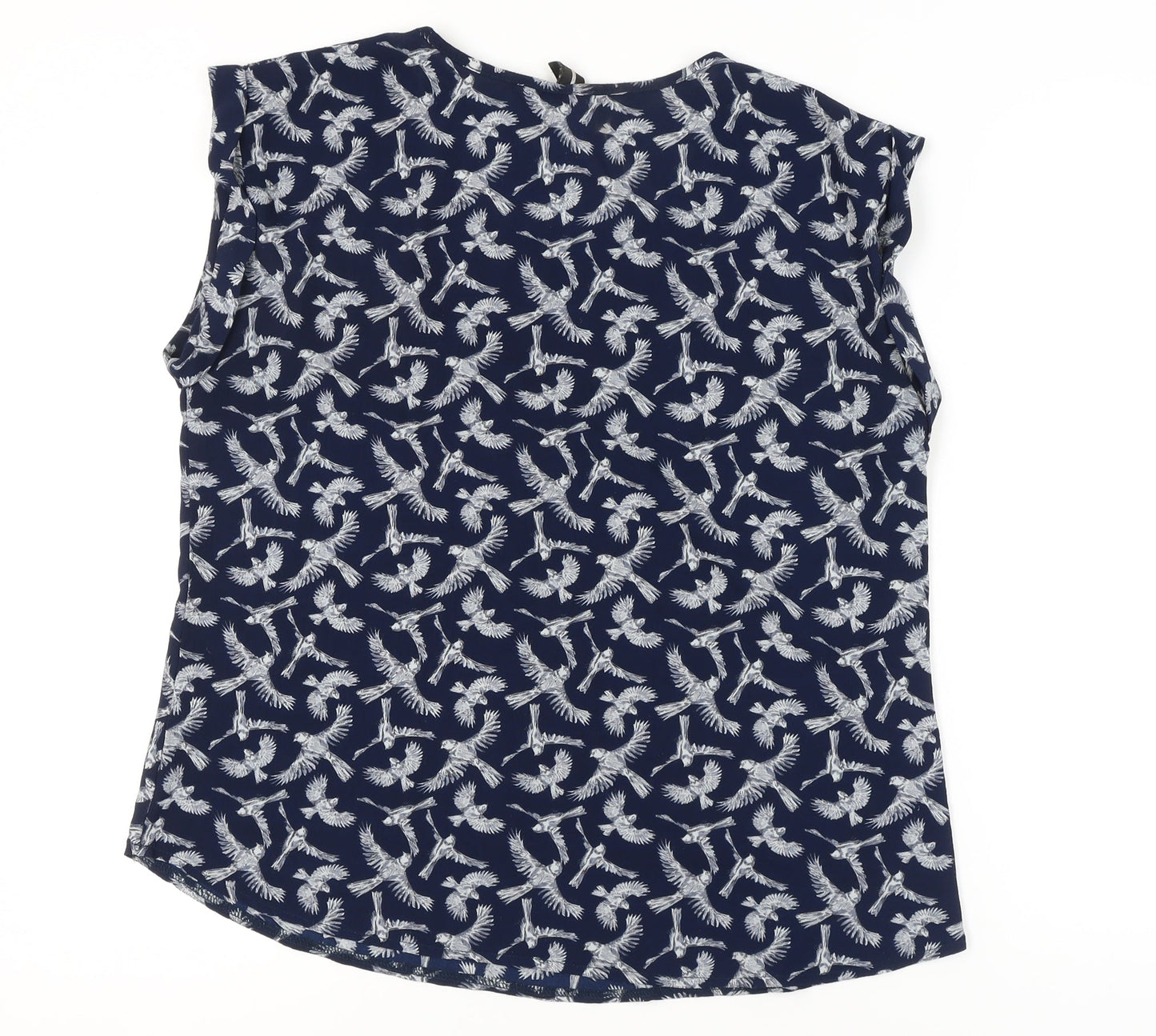 Izabel London Women's Blue Bird Blouse Size 16