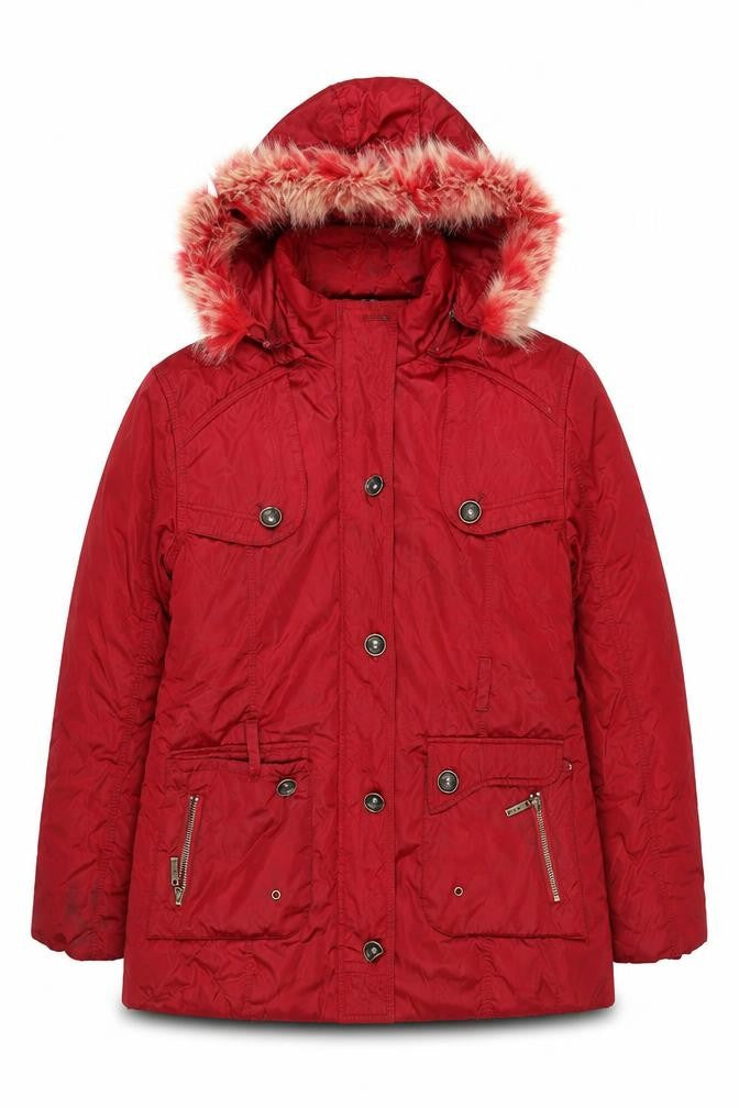 Tedi Style Red Parka Jacket, Women's 2XL, Winter Essential