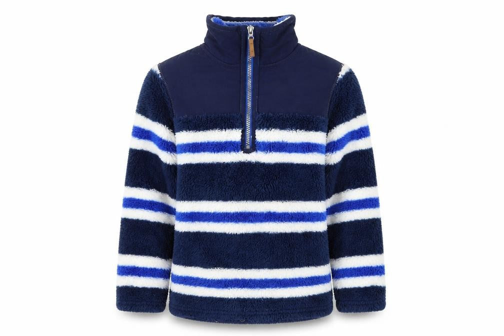 Joules Girls Blue Striped Pullover Sweatshirt 5-6 Years