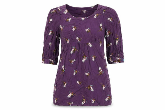 Joules Women's Purple Tunic XS Balloon Sleeve