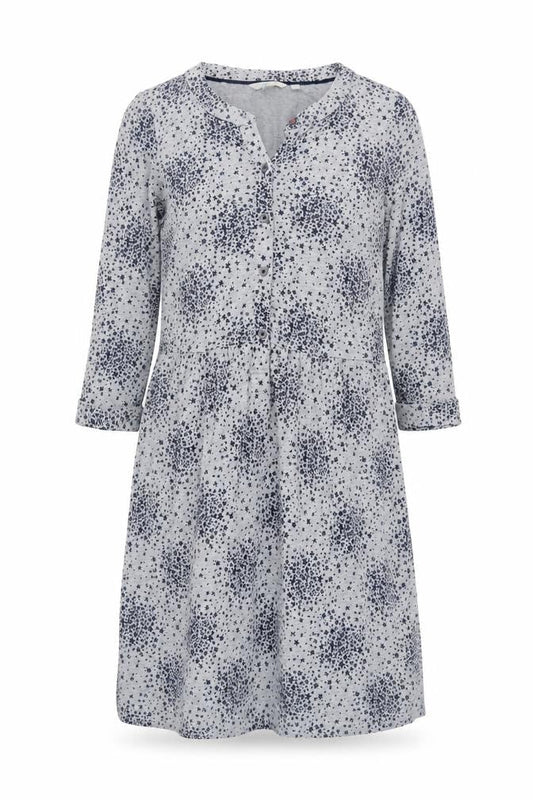 Boden Women's Grey Floral Long Sleeve Dress, Size 10