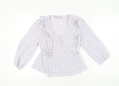 Oasis Women’s Multicoloured Wrap Blouse, Size 10
