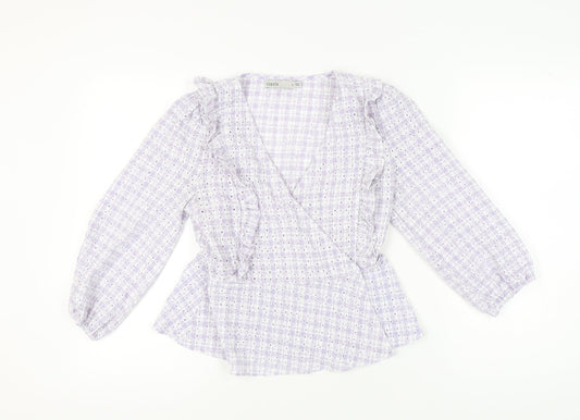 Oasis Women’s Multicoloured Wrap Blouse, Size 10