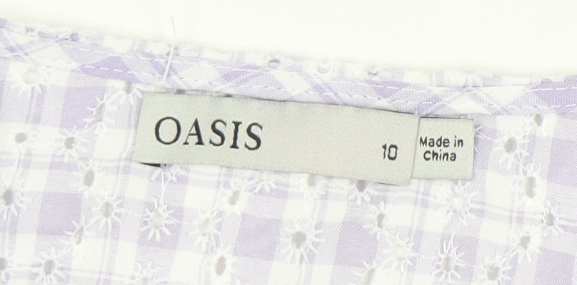 Oasis Women’s Multicoloured Wrap Blouse, Size 10