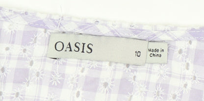 Oasis Women’s Multicoloured Wrap Blouse, Size 10