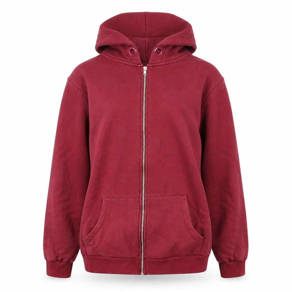 Hype Women's Red Full Zip Hoodie Size 18