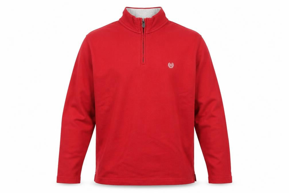 Chaps Men's Red 1/4 Zip Sweatshirt - Size L