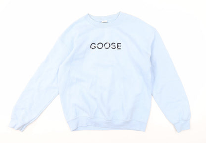 Goose Womens Blue Pullover Sweatshirt M