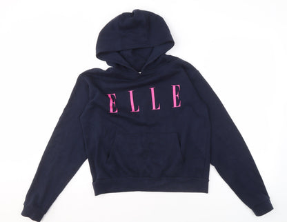 Additional front view of ELLE girls’ blue pullover hoodie -, size 14/15, years