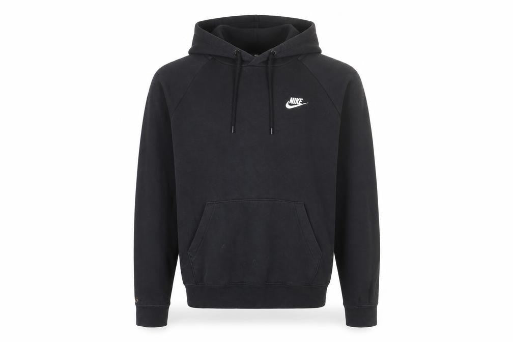 Nike Men's Black Pullover Hoodie, Size S, Logo Accent