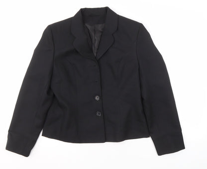 Additional front view of BHS Women's Black Suit Jacket, size 12, Lined