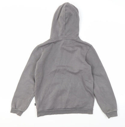 Back view of Puma girls’ grey pullover hoodie xl graphic print