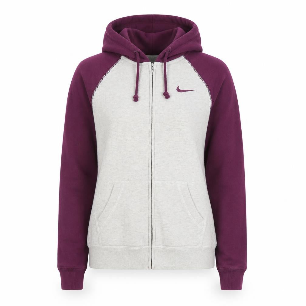 Nike Women's Grey XS Full Zip Hoodie with Logo