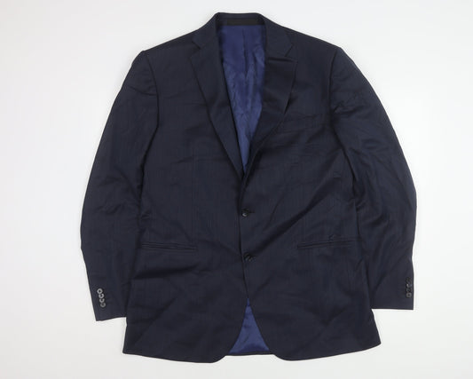 Marks and Spencer Men's Blue Long Blazer Size 42L