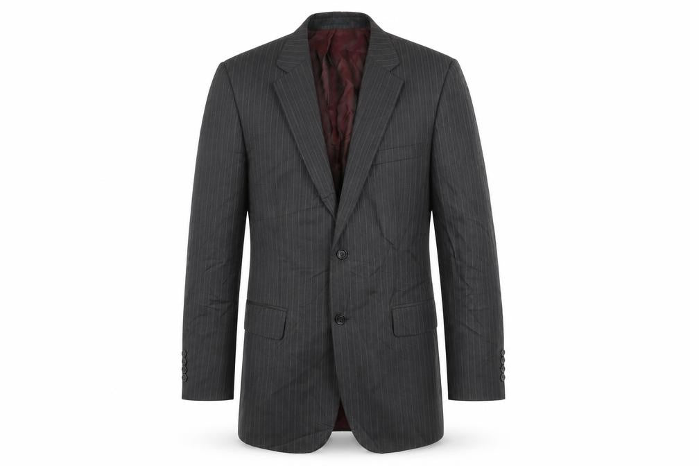 Brook Taverner Men's Grey Striped Suit Jacket 40R