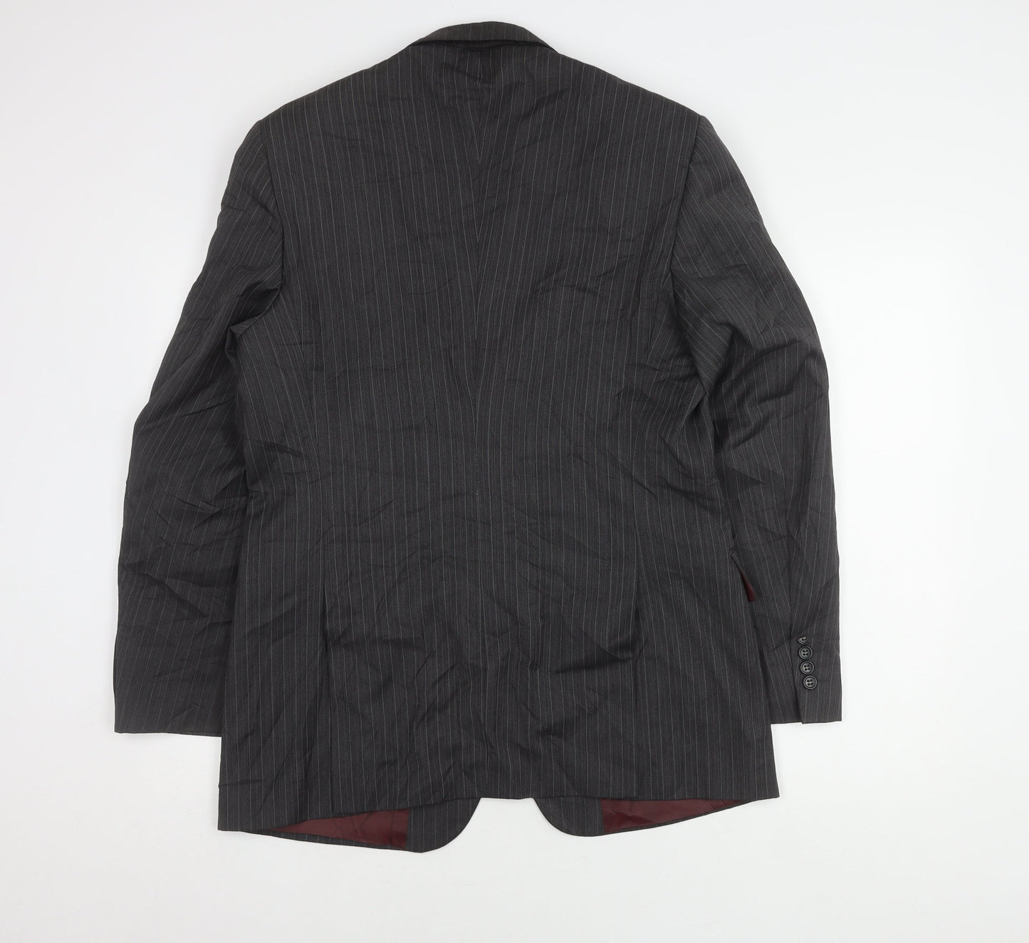 Brook Taverner Men's Grey Striped Suit Jacket 40R