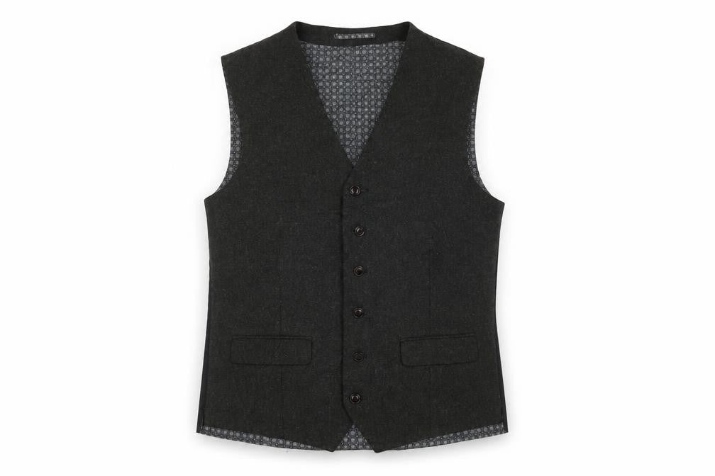 Next Men's Grey Wool Waistcoat Size 38R Regular Fit